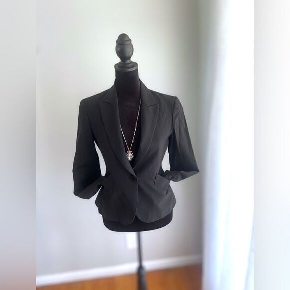 Theory Black Wool Blazer Size 2 - Picture 7 of 14